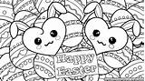 Cute Easter Coloring Pages Kawaii Printable sketch template