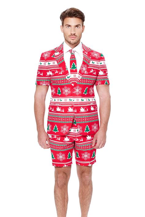 Red Ugly Christmas Sweater Suit The Soiree Of Sin