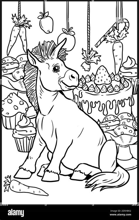 childrens unicorn cake coloring pages happy birthday unicorn cake