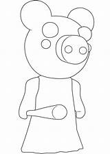 Roblox Piggy Coloring Pages Printable Kids sketch template
