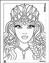 Coloring Pages Women Beautiful Adults Woman Beauty Cute People Colouring Color Printable Girls Mandala Getdrawings Getcolorings Halloween Print Abstract Choose sketch template