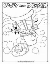 Mickey Mouse Clubhouse Coloring Pages Disney Toodles Balloon Sheets Donald Book Colouring Goofy Printable Activities Minnie Kids Creative Air Hot sketch template