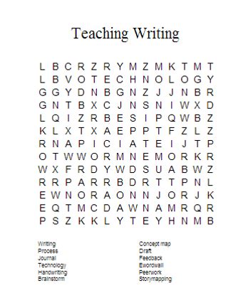 word search teaching writing  students  learning disabilities