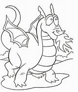 Dragon Coloring Print Color Pages Library Clipart sketch template
