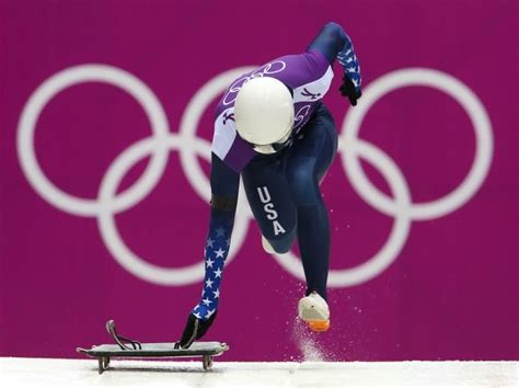Sochi 2014 Kyle Tress Usa During A Men S Skeleton Training Session