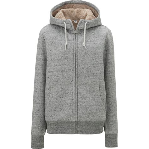 women fleece lined full zip hoodie uniqlo