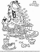 Garfield Coloring Eat Pages Book Print Carbohydrates Library Dessert Food Them Collect Own Many There sketch template