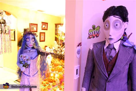 Homemade Corpse Bride And Groom Couple Costume Photo 3 5