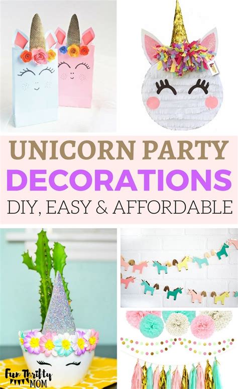 unicorn party decoration ideas  diy  easy  affordable