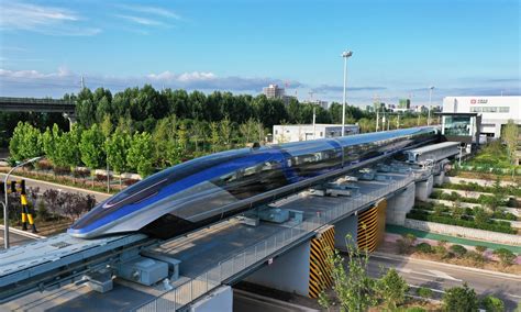 worlds speediest  kmh maglev rolls  assembly   echinas qingdao global times