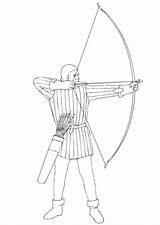 Coloring Archery Pages Sheets sketch template