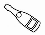 Champagne Bottle Coloring Template Glass Coloringcrew Colorear Pages Color Bottles Food Clipart Drawing sketch template