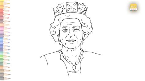 queen elizabeth ii face drawing    draw queen elizabeth ii