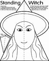 Coloring Witch Pages Stand Halloween Cut Masks Printable Crayola Lion Kids Print Wardrobe Colouring Standing Cutouts Template Crafts Sheets Activity sketch template