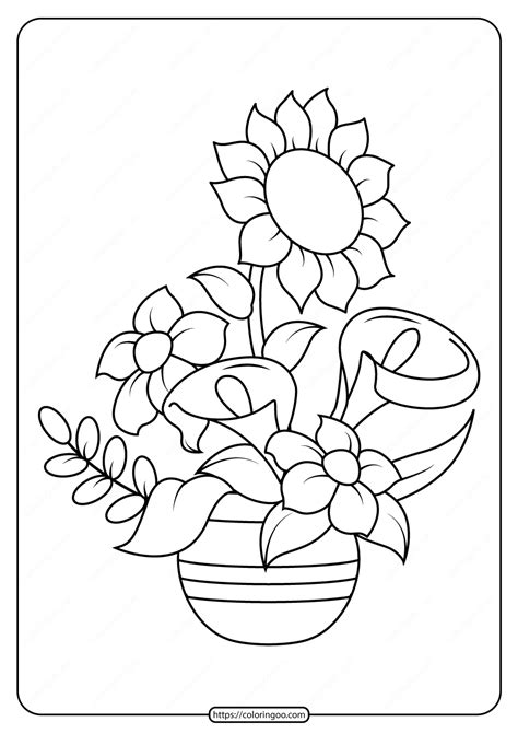 printable flowers  coloring pages
