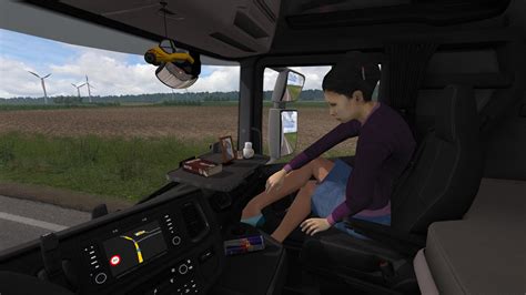 animated female passenger in truck v2 2 1 38 ets2 euro truck
