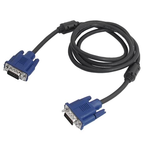 black blue vga  pin plug computer monitor cable wire cord  hp