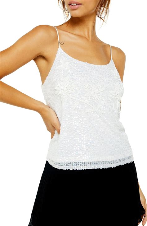 Topshop Embellished Sequin Camisole Fashion Clothes For Women