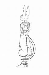 Beerus Lineart Dbz Dbs sketch template