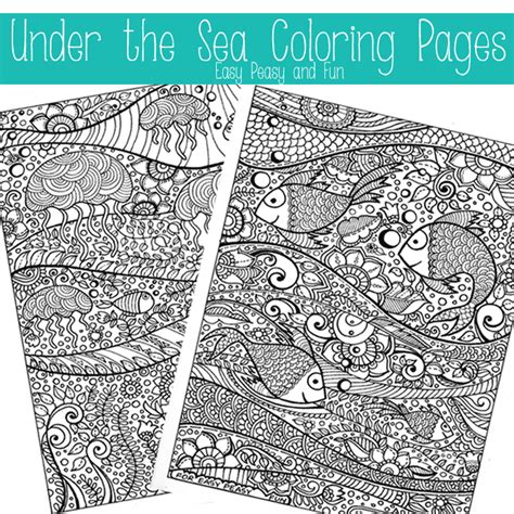 sea coloring pages  adults easy peasy  fun