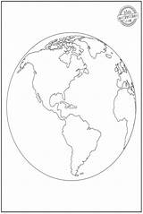Globe Coloring Pages Earth Pdf Kids sketch template
