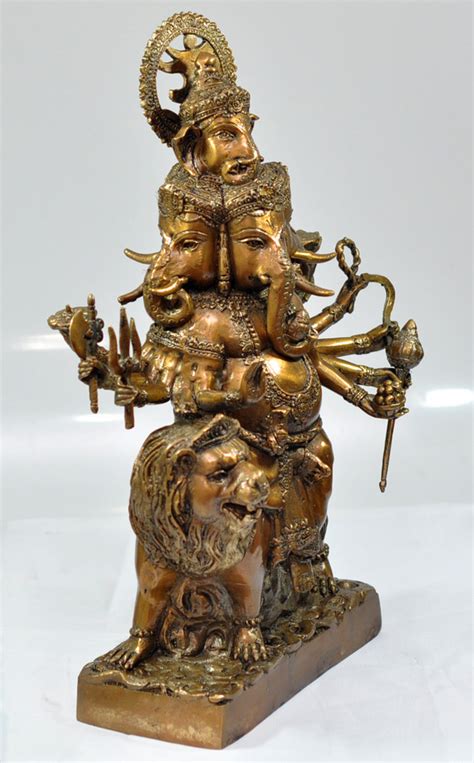 rare lord ganesh ganesha statues h14 brass figure hindu vintage
