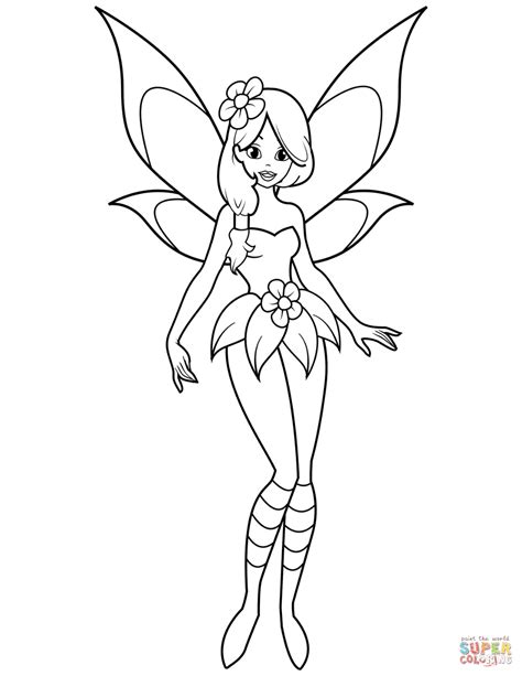 fairy coloring page  printable coloring pages fairy coloring book