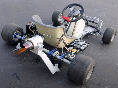 homemade jet powered  kart  blow  socks  literally techeblog