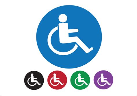 handicap parking vector art icons  graphics