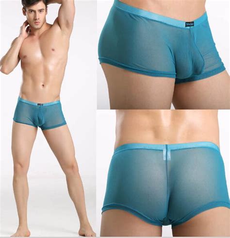 Super Thin Sheer Underwear Mens Sexy Mesh Gauze Lace