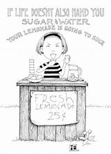 Engelbreit Lemonade sketch template