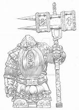 Dwarf Fantasy Warrior Deviantart sketch template