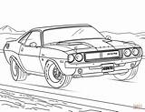 Coloring Dodge Challenger Pages 1970 Printable Drawing sketch template