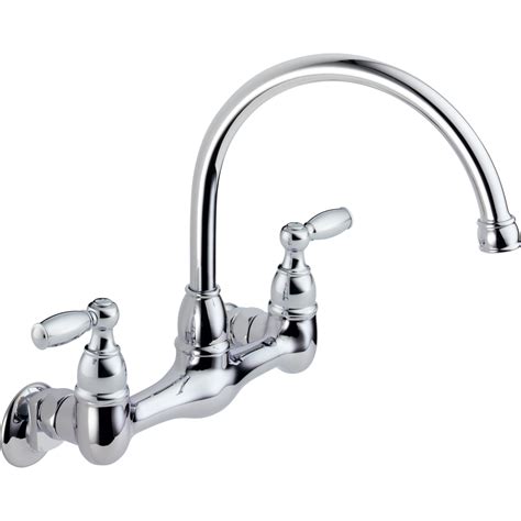 peerless faucets  handle wall mounted kitchen faucet reviews wayfair