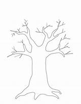 Tree Template Trunk Kids Printable Family Coloring Clipart Empty Outline Drawing Line Cliparts Crafts Paper Templates Big Print Color Open sketch template
