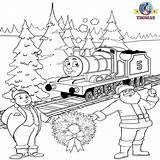Coloring Pages Train James Thomas Christmas Kids Sheets Santa Claus Friends Color Printable Engine Print Colouring Worksheets Tank Fun Percy sketch template