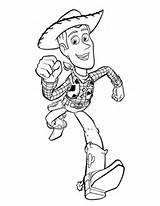 Woody Coloring Sheriff Running Pages Supercoloring Toy Story sketch template