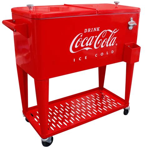 leigh country  qt embossed metal coca cola cooler  tray cp   home depot