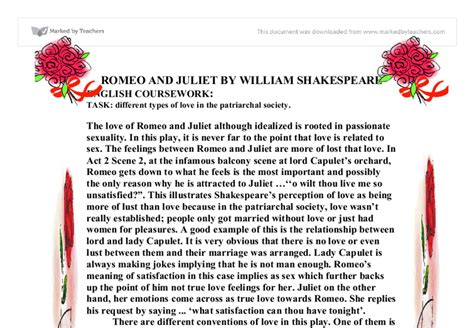 Romeo And Juliet Essay Conclusion About Love Conclusion