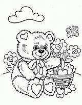 Coloring Pages Teddy Bear Crayola Printable Adult Valentine Kids Garden Color Colouring Templates Print Preschool Playing Getcolorings Didi Sun Dania sketch template
