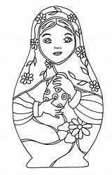 Russian Coloring Dolls Pages Adults Printable Doll Russia Correctly Gd Does Work Kids Drawing Matryoshka Rocks sketch template