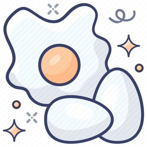 breakfast egg food fried egg proteine egg icon