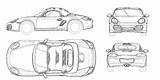 Coloring Pages Porsche Spyder Template sketch template