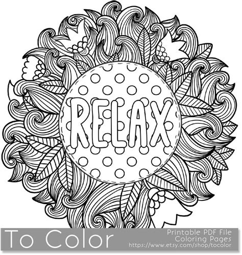 relaxation colouring pages  adults  gincoo merahmf