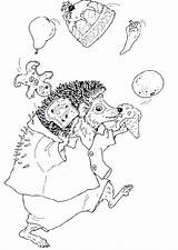 Jan Coloring Brett Pages Thank Janbrett Animals Funny Joyous Handcraftguide Hedgie Says Book Colouring sketch template