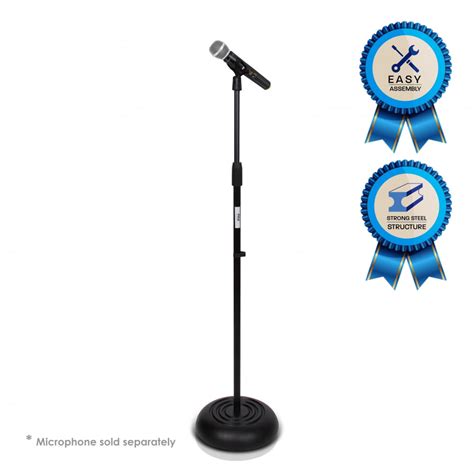 microphone stand universal mic mount  heavy compact base height adjustable   ft