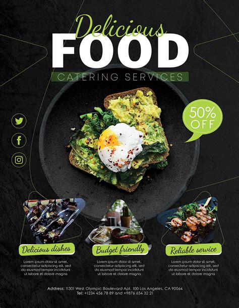 catering service flyer template psdai