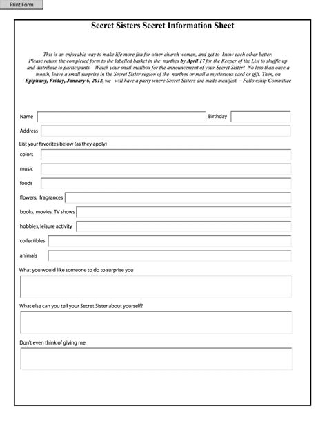 secret sister form fill out and sign online dochub