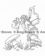 Fairy Coloring Pages Fairies Brown Amy Adult Official Dragons Drawings Amybrownart Books Drawing sketch template