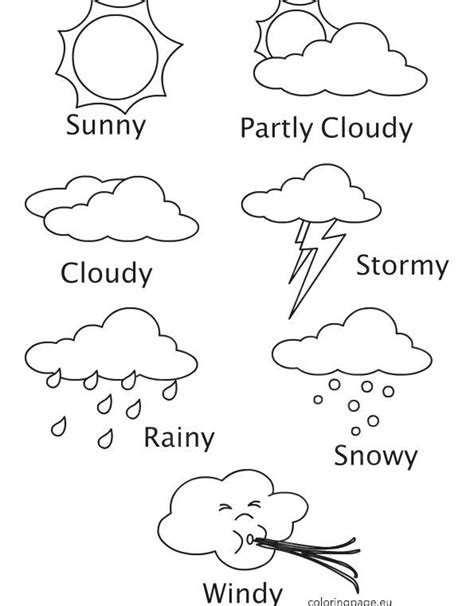 color coloring colouring  pages sheets top weather weather